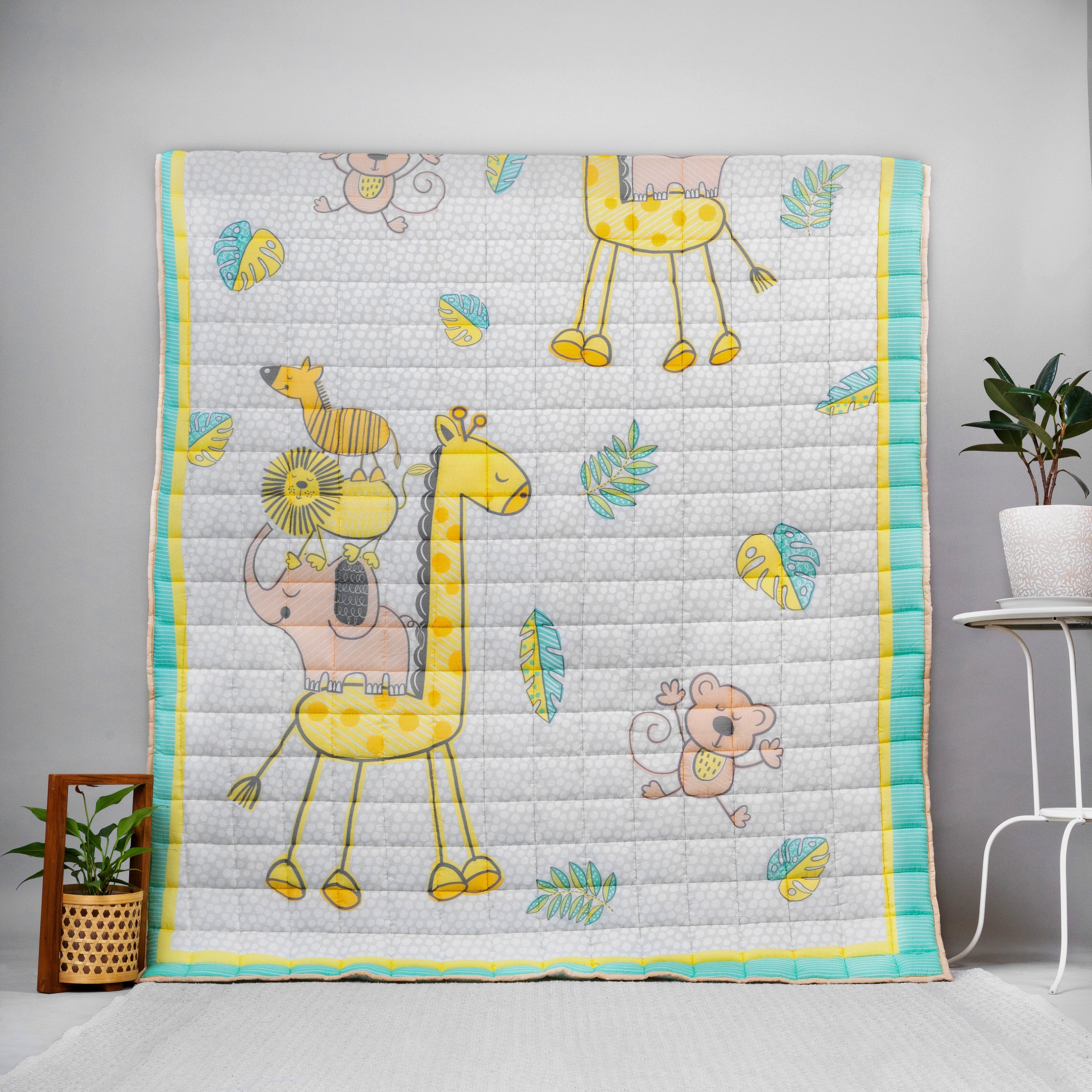 Jungle Safari 1 PC Kids Cotton Muslin AC Quilt Blanket
