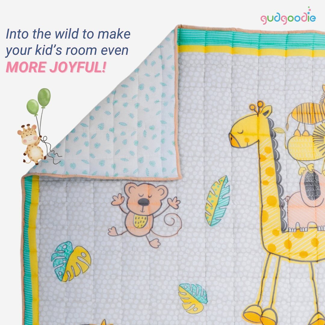 Jungle Safari 1 PC Kids Cotton Muslin AC Quilt Blanket