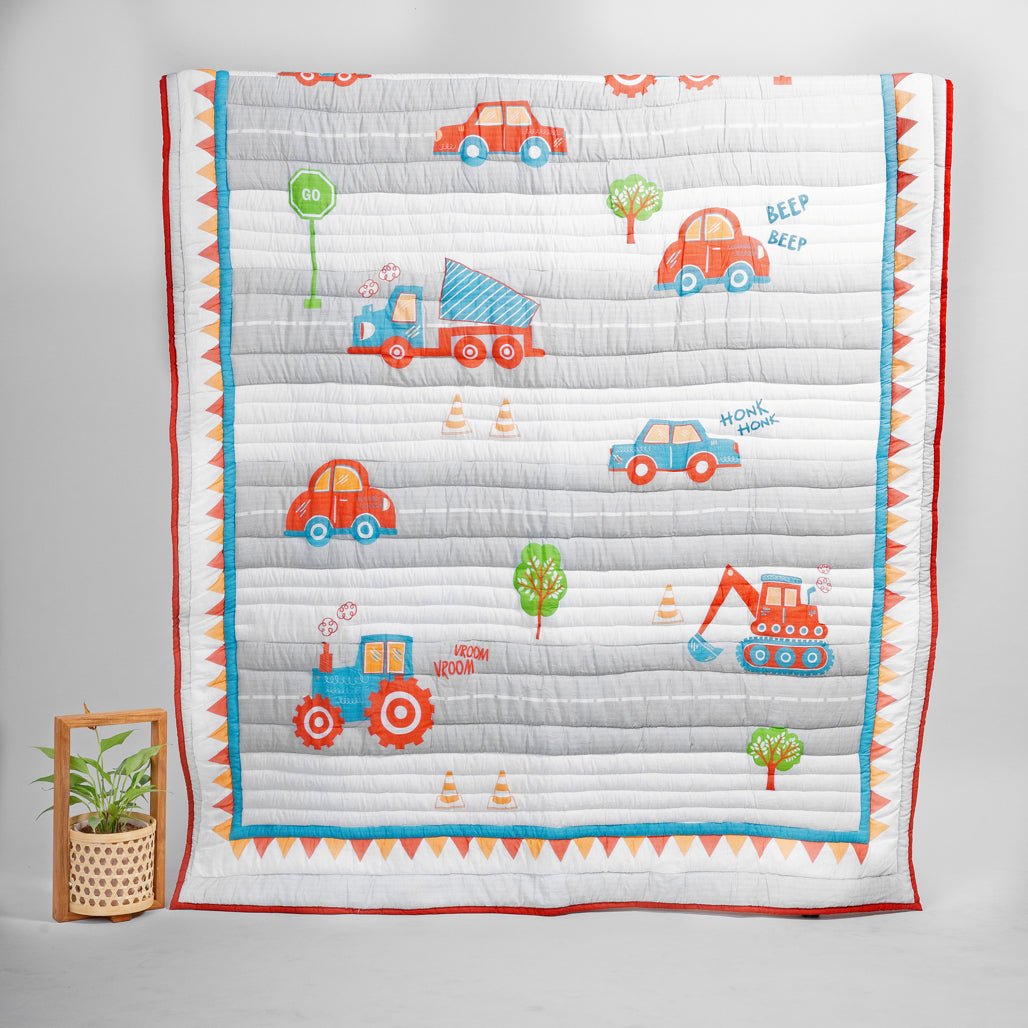 Vehicles 1 PC Cotton Muslin AC Quilt Blanket Wrap