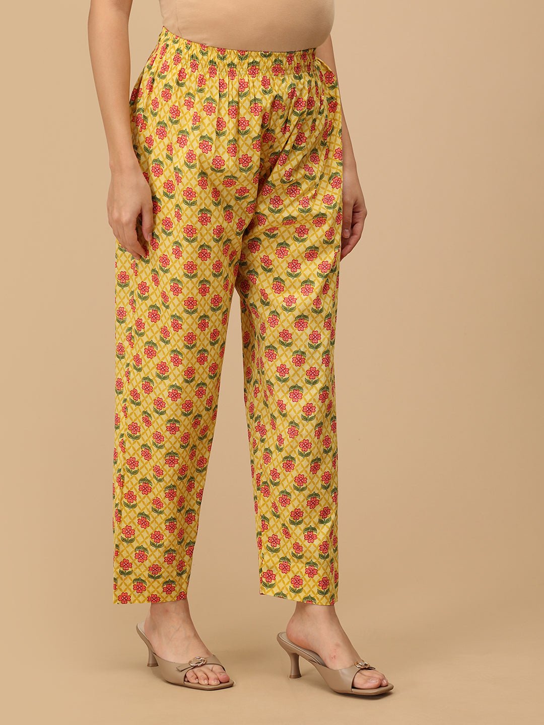  Gulmohar Grace Maternity and Nursing Kurta Set Yellow
