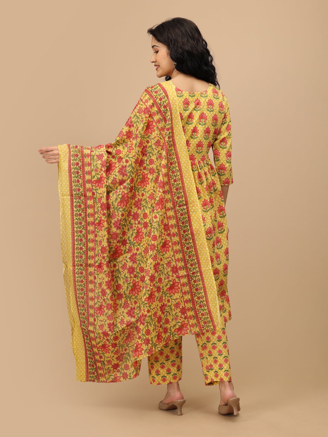  Gulmohar Grace Maternity and Nursing Kurta Set Yellow