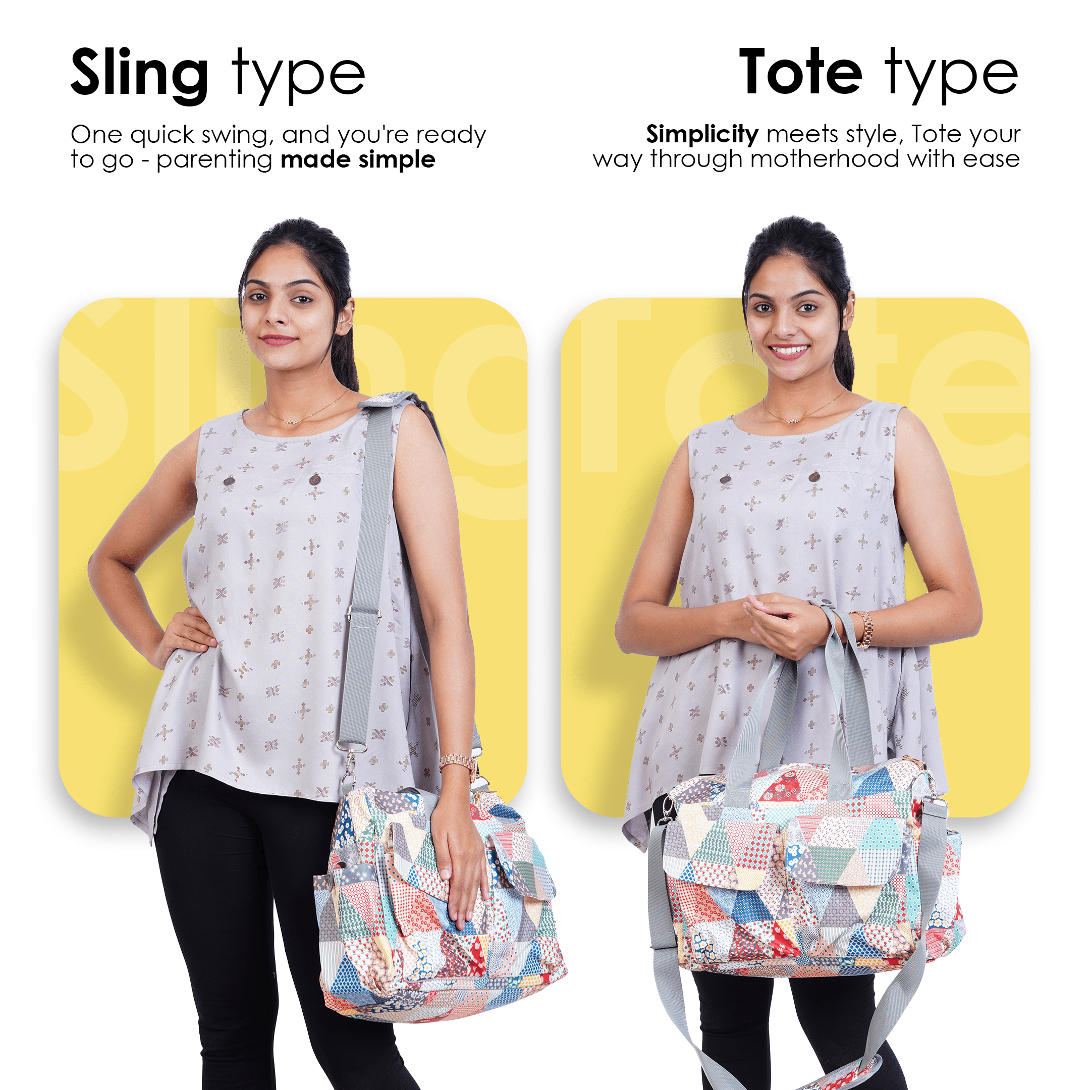 Happy Bear Baby Premium Diaper Bag Shoulder Type Travel Grey 1.32lb