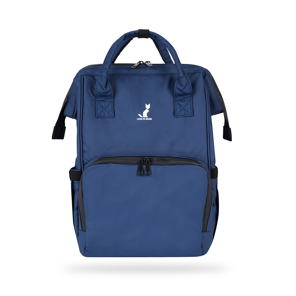 Happy Bear Diaper Bag Laptop Compartment Convertible Tote Backpack Blue 2.09lb