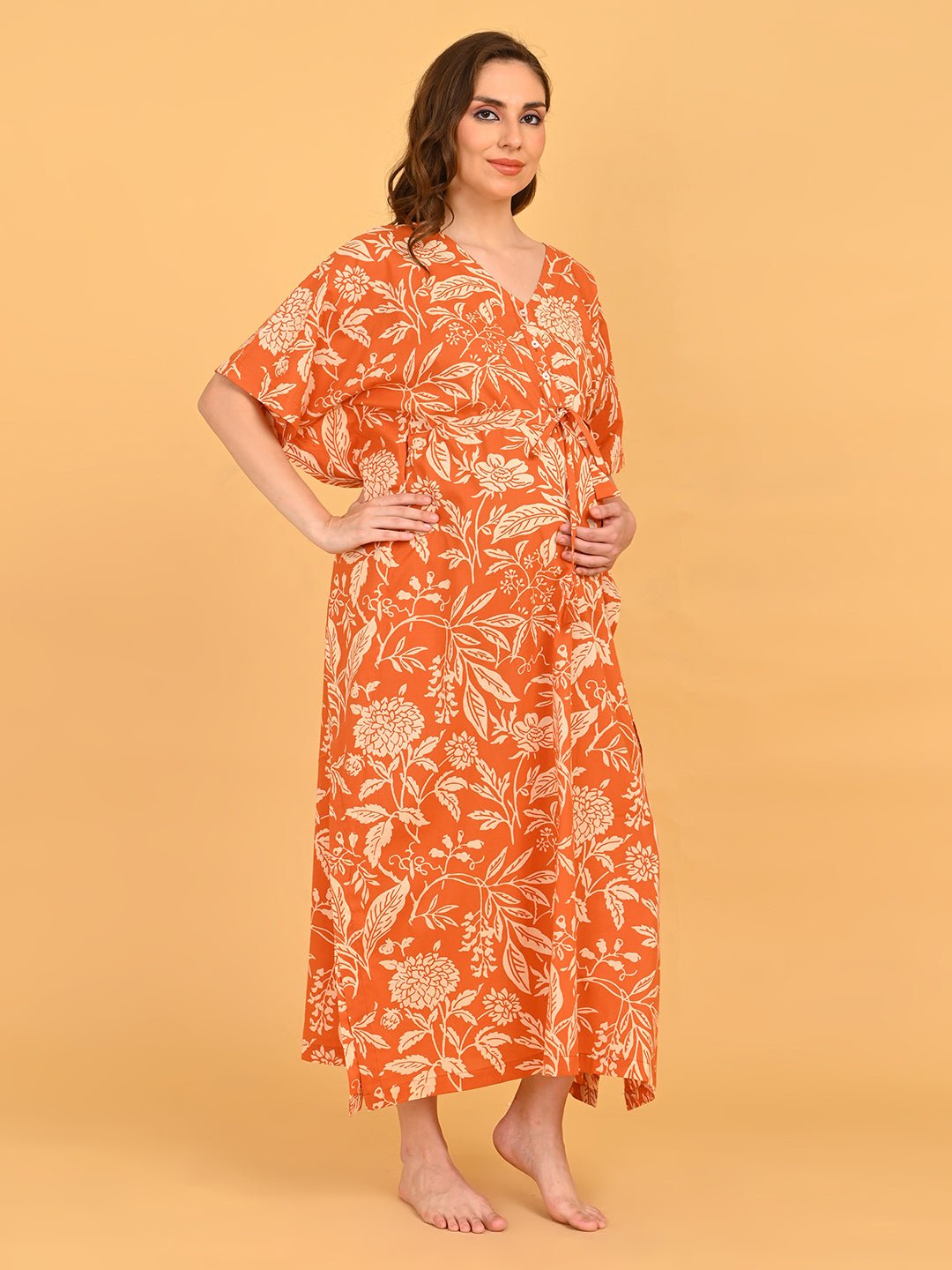  Happy Hues Maternity and Nursing Kaftan Nighty Multi