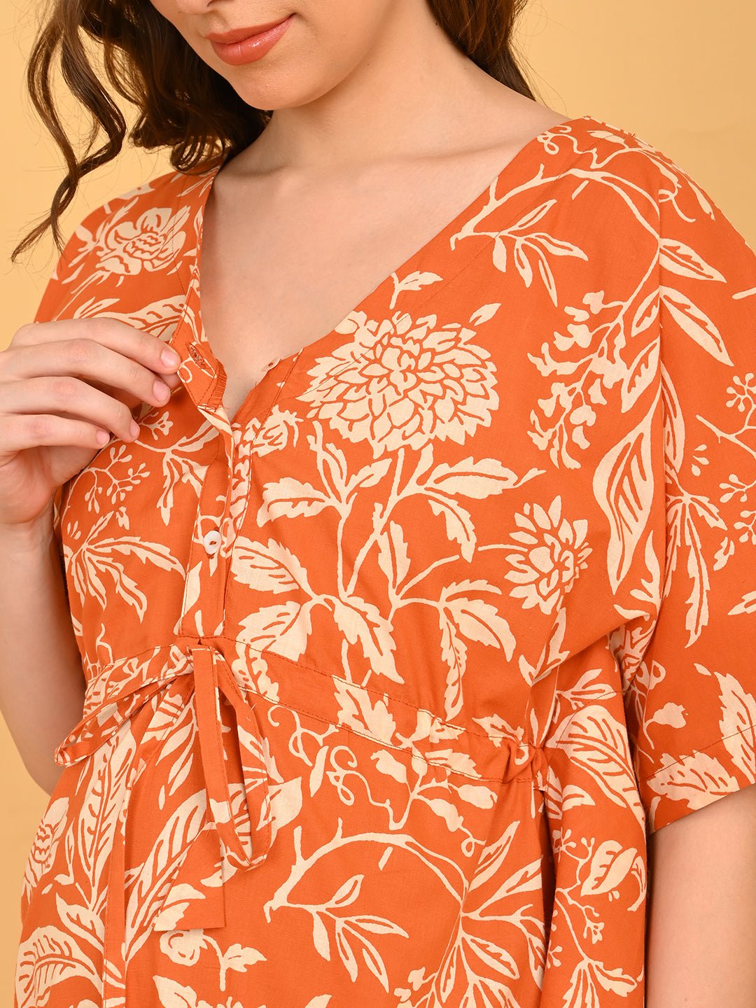  Happy Hues Maternity and Nursing Kaftan Nighty Multi