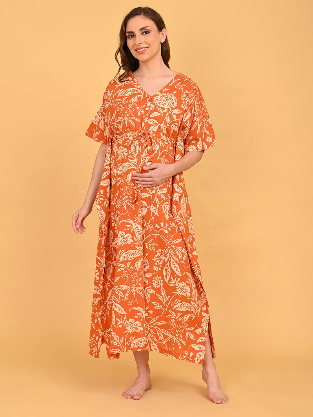  Happy Hues Maternity and Nursing Kaftan Nighty Multi
