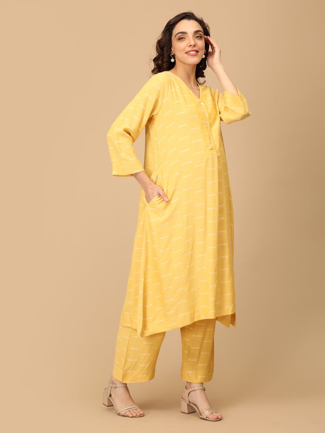  Hello Sunshine Maternity and Nursing Co Ord Set Yellow