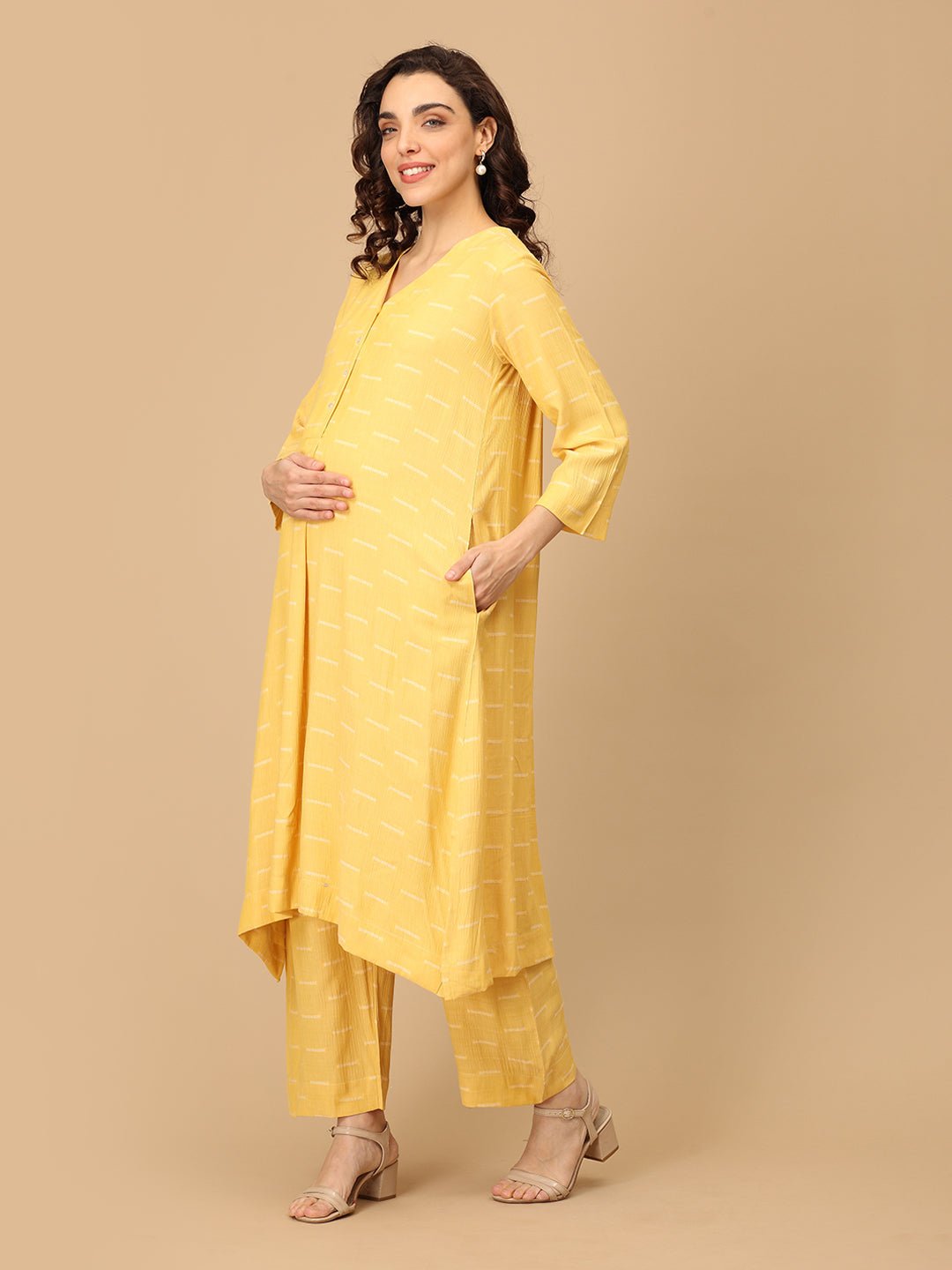  Hello Sunshine Maternity and Nursing Co Ord Set Yellow