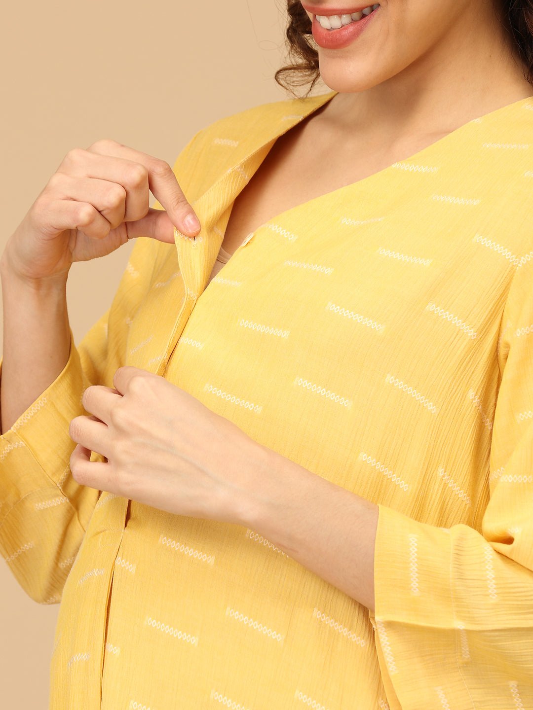  Hello Sunshine Maternity and Nursing Co Ord Set Yellow