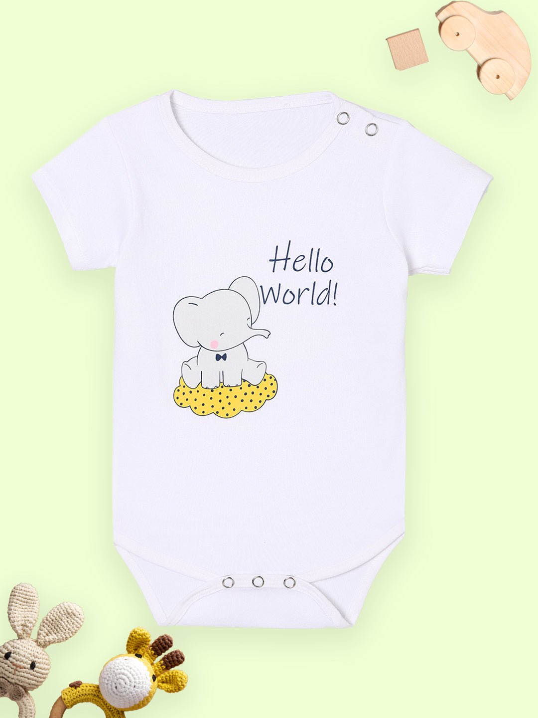  Hello World Baby Onesie White 11.81x7.87x0.39in 0.22lb