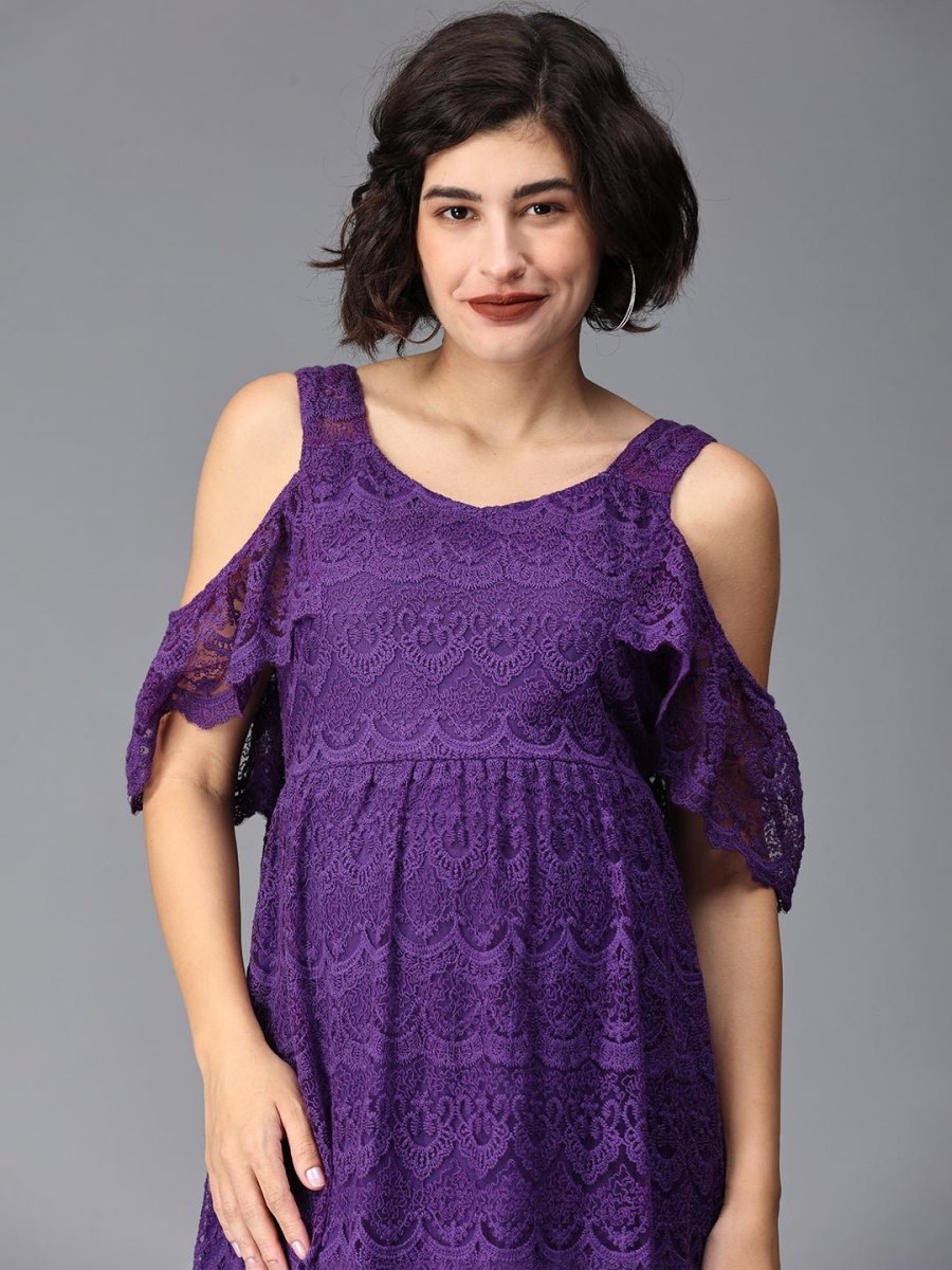  Her Majesty Maternity Photoshoot Gown Purple
