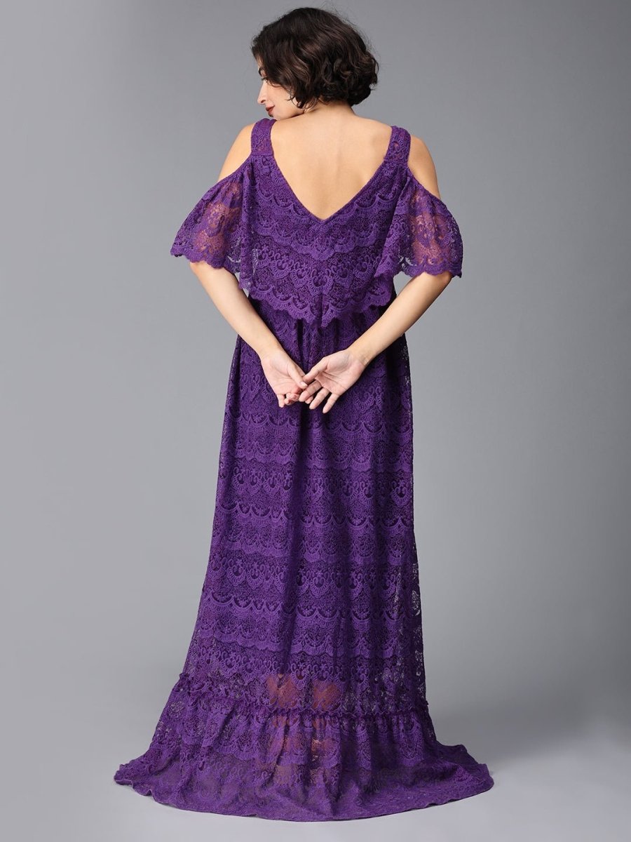  Her Majesty Maternity Photoshoot Gown Purple