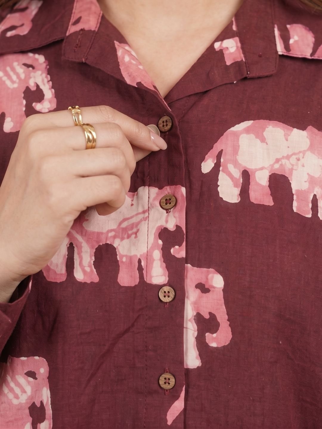  Herd You Right Maternity and Nursing Oversized Shirt Maroon