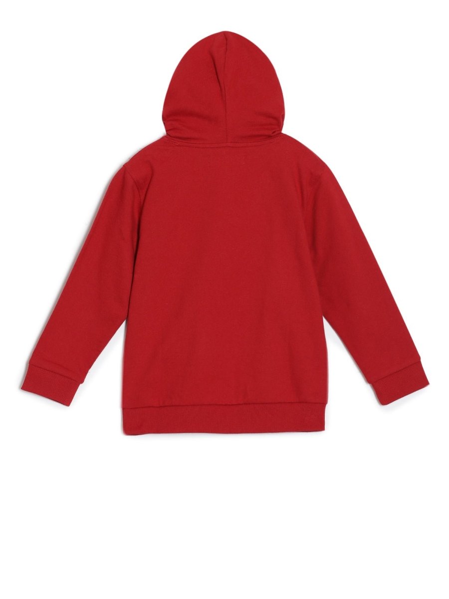  Red Holly Jolly Hooded Sweatshirt For Girls