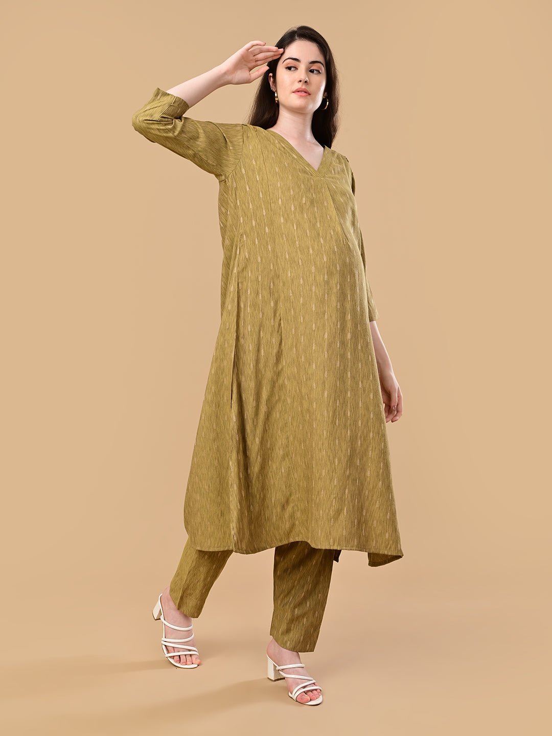  Honey Haze Maternity and Nursing Co Ord Set Ecru