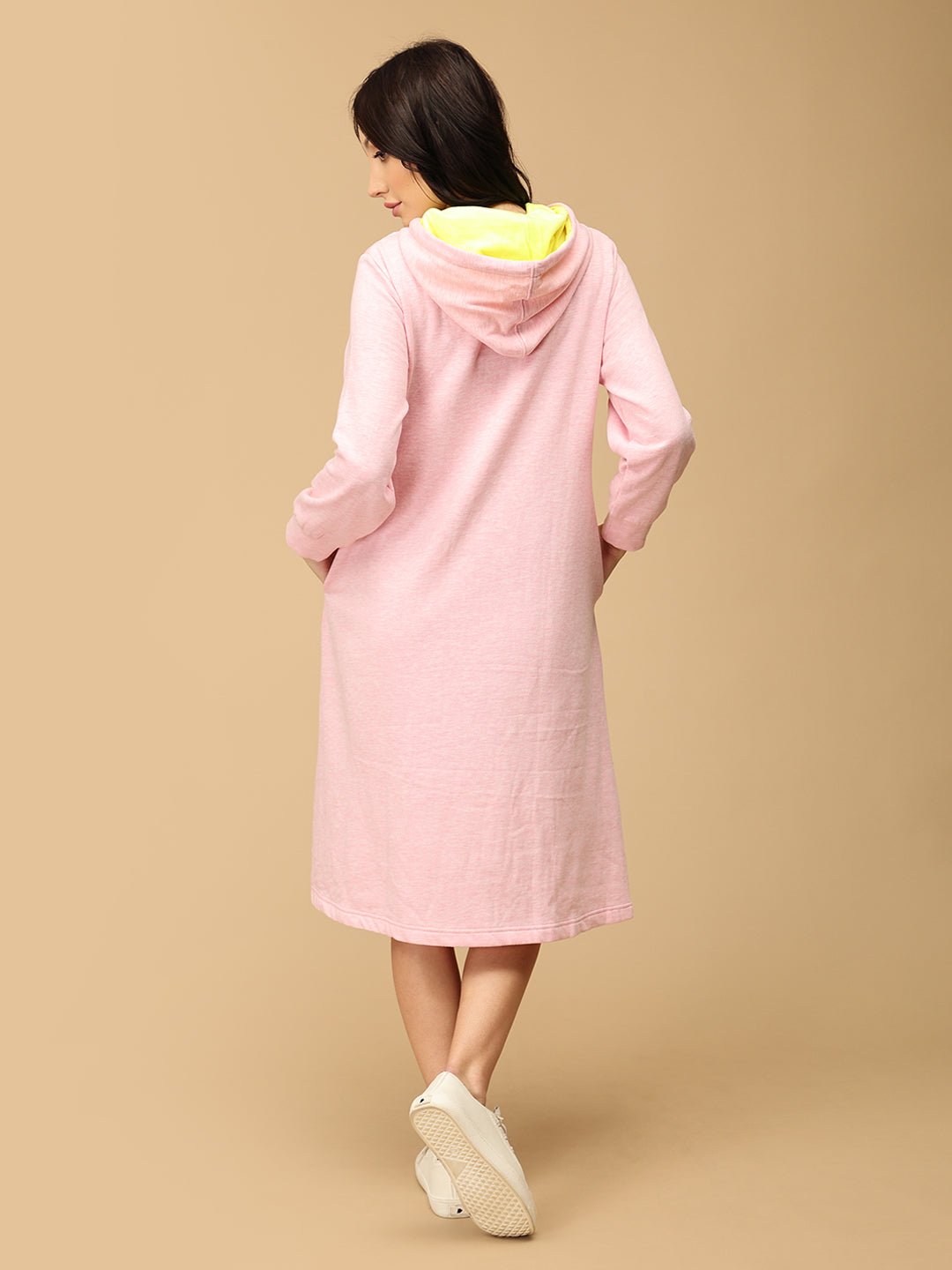  Hoodie & Hug Maternity and Nursing Hoodie Dress Pink