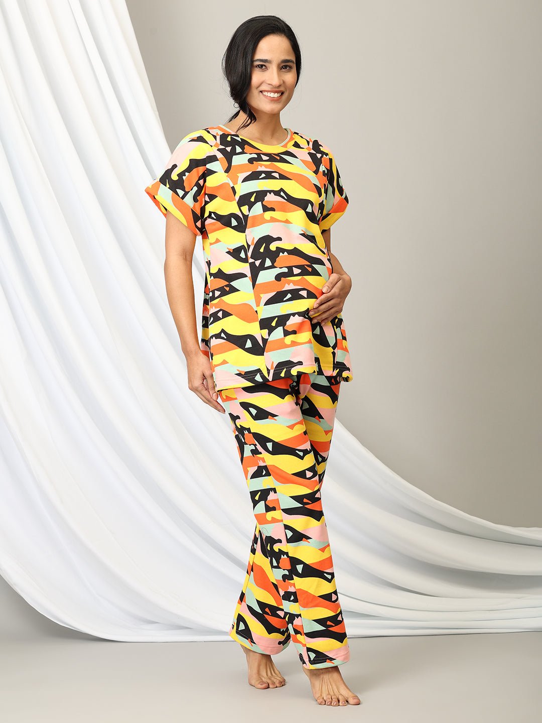  Hue Haven Maternity and Nursing Sweatshirt Co-Ord Set Multi