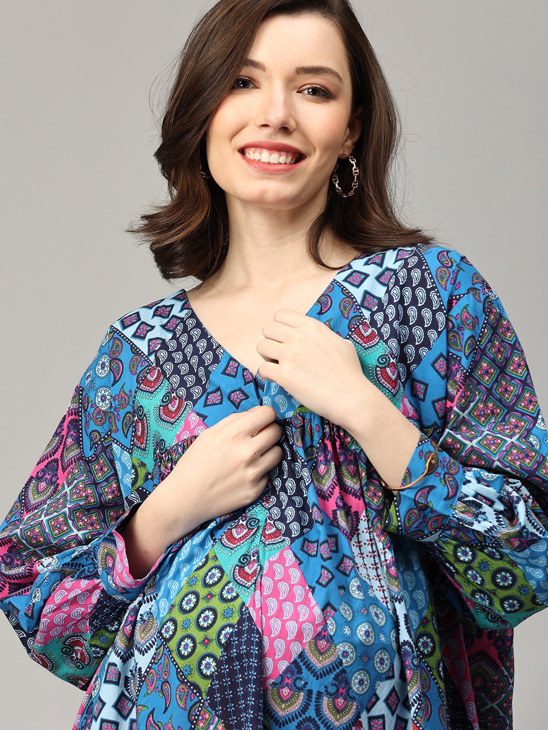 Hue-La-La Maternity and Nursing Dress Multi