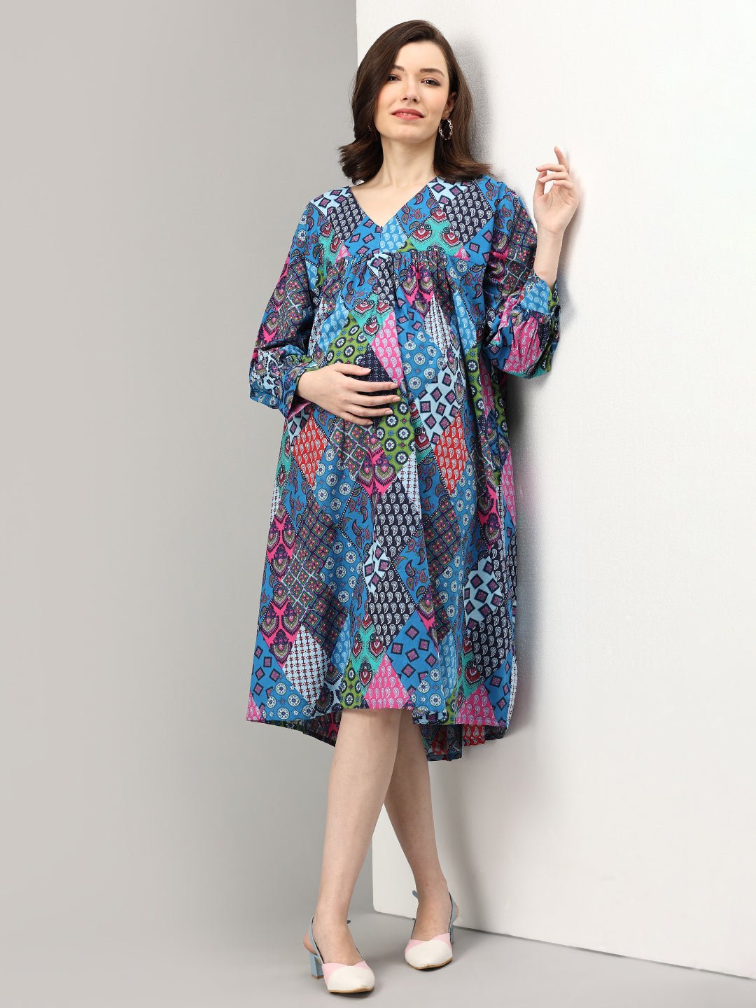  Hue-La-La Maternity and Nursing Dress Multi