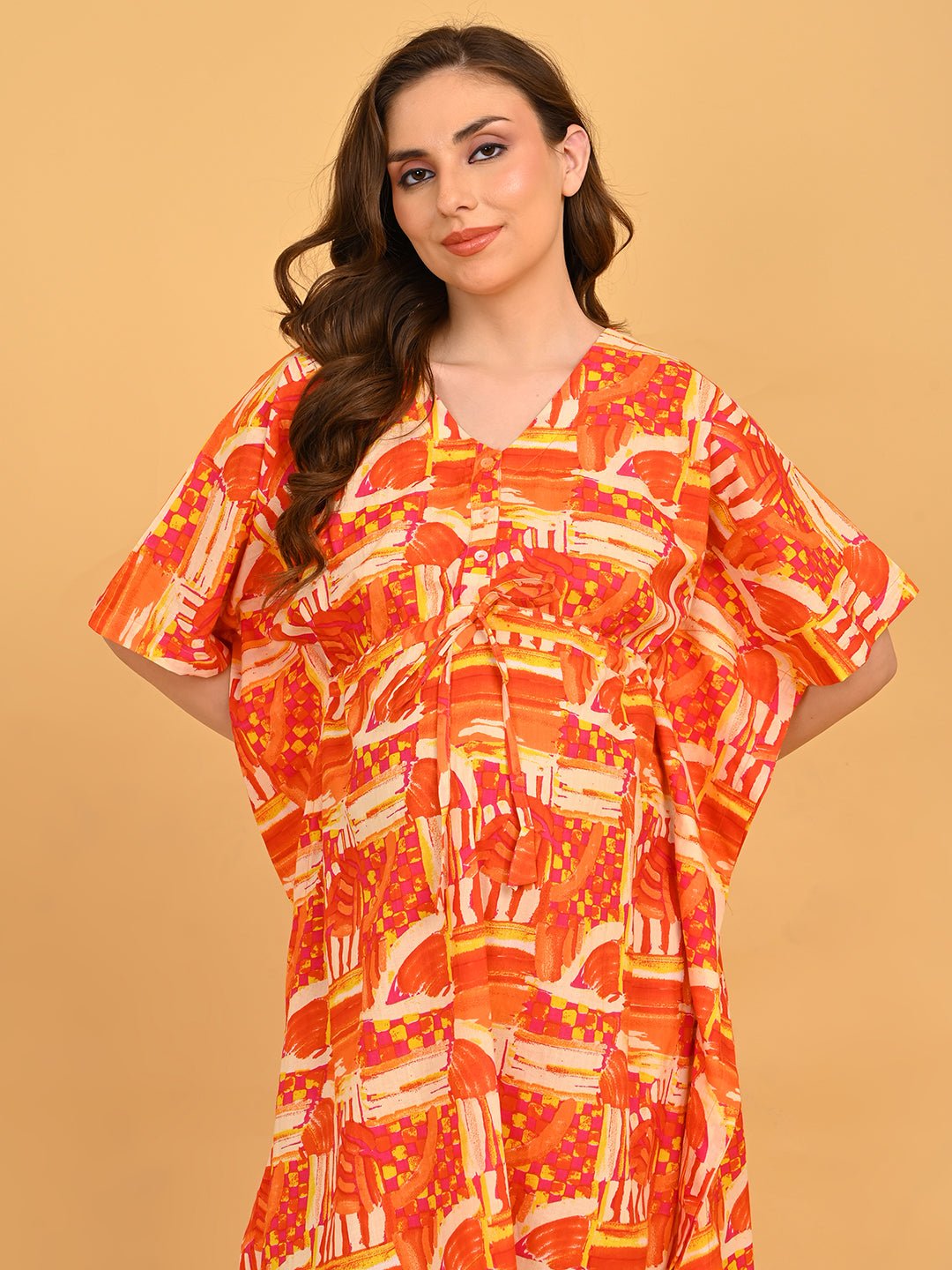  Hues & Honey Maternity and Nursing Kaftan Nighty Multi