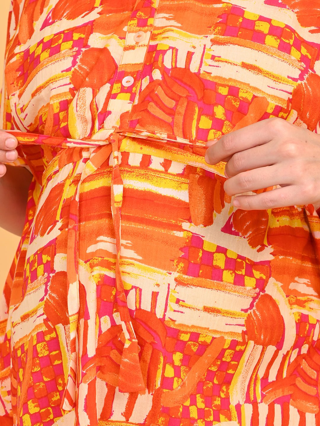  Hues & Honey Maternity and Nursing Kaftan Nighty Multi