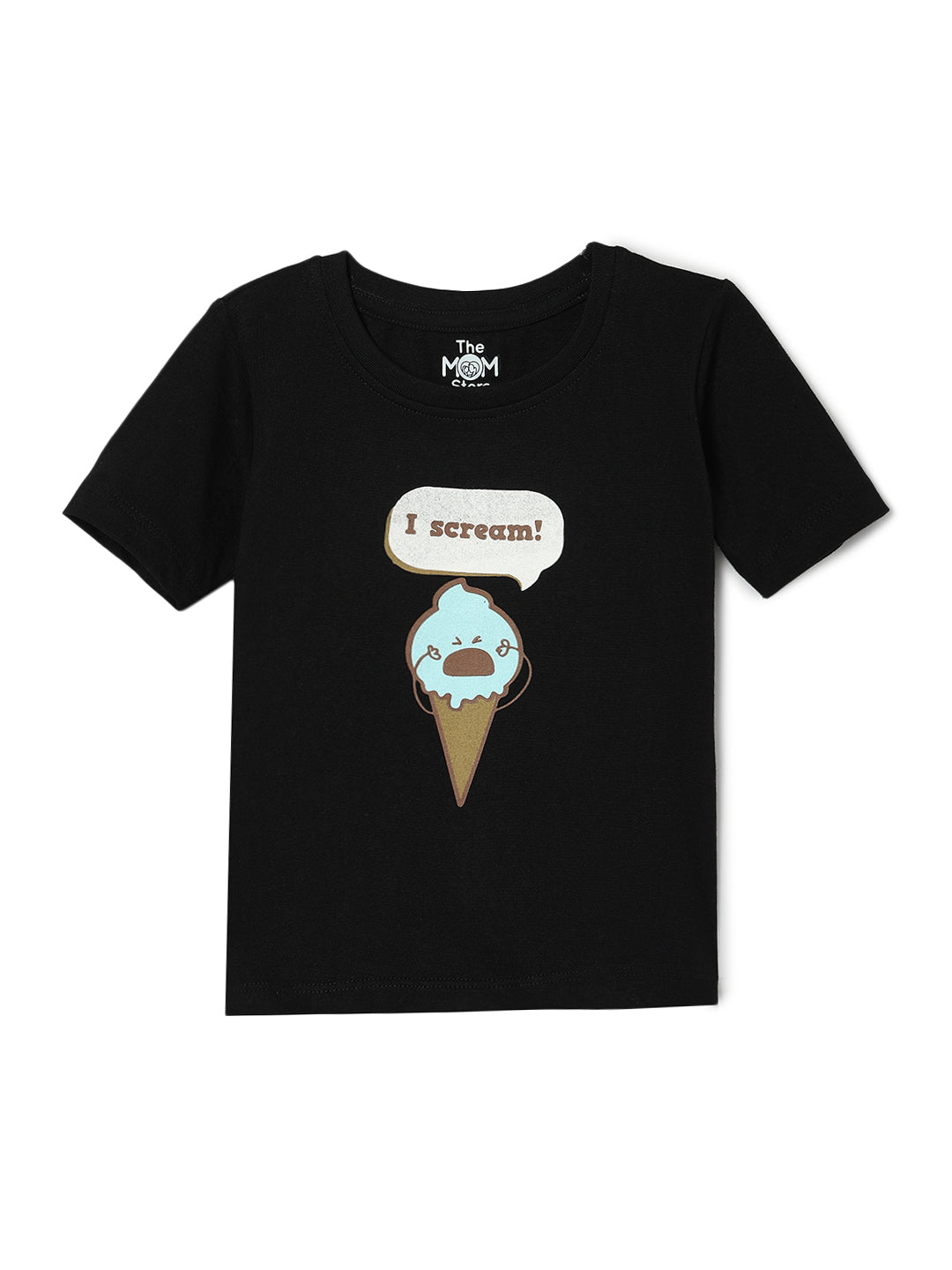 I Scream White Cotton Matching Family T-Shirt Twinning Combo