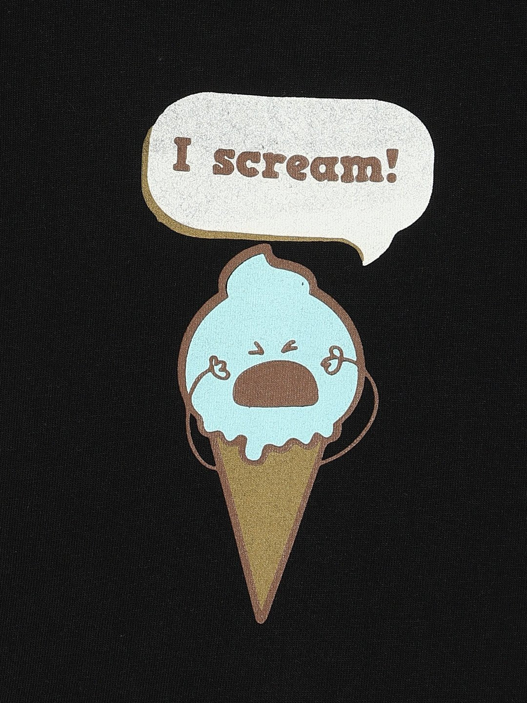 I Scream White Cotton Matching Family T-Shirt Twinning Combo