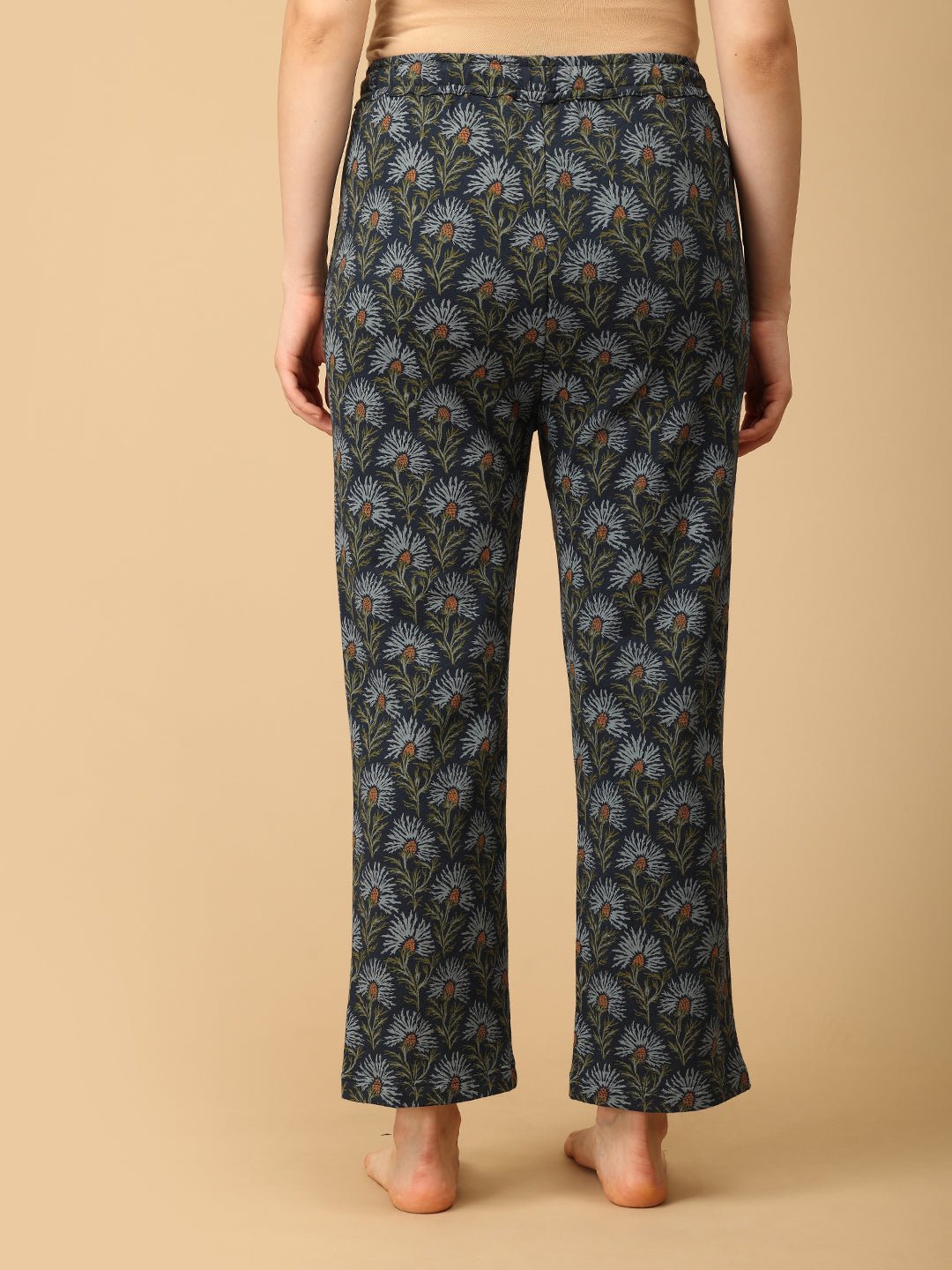  In Bloom & Blue Maternity and Nursing Hoodie Pajama Set Blue