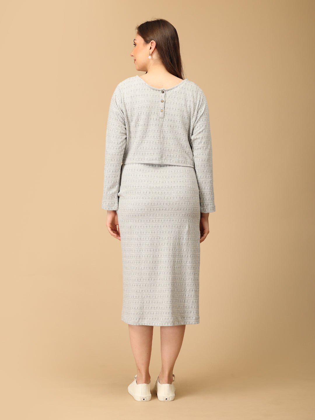  In Line With You Maternity and Nursing Dress Multi