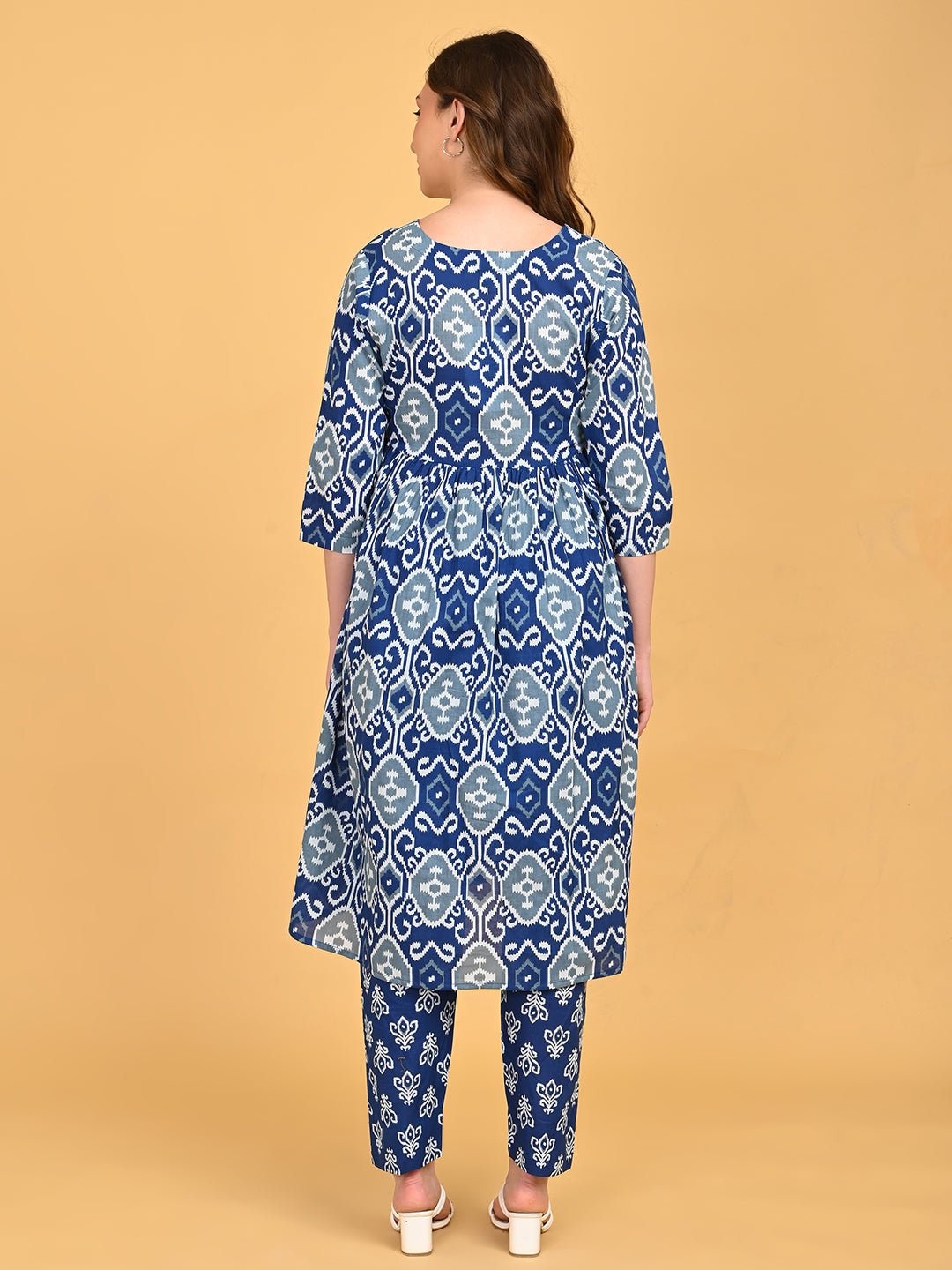  Indigo Mode Maternity and Nursing Kurta Set Blue