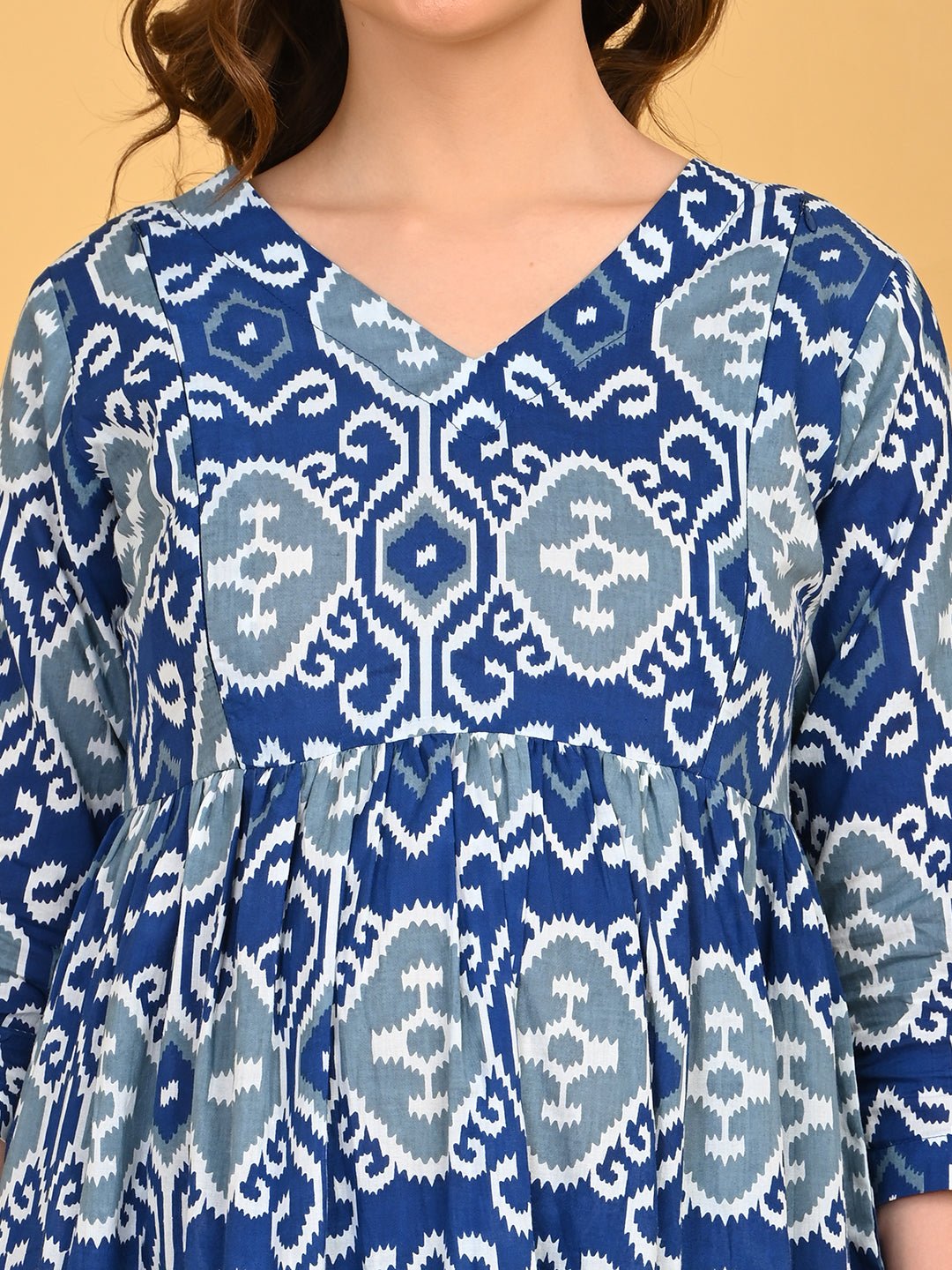  Indigo Mode Maternity and Nursing Kurta Set Blue