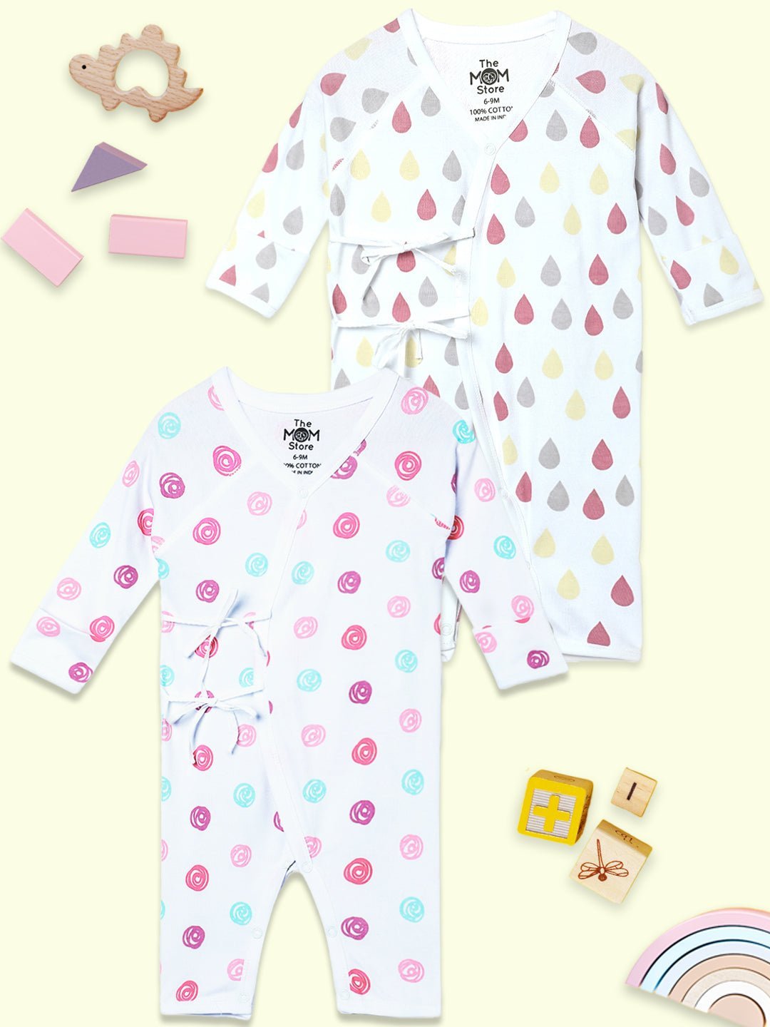  Print Party Infant Jabla Style Romper Combo 2-Pack