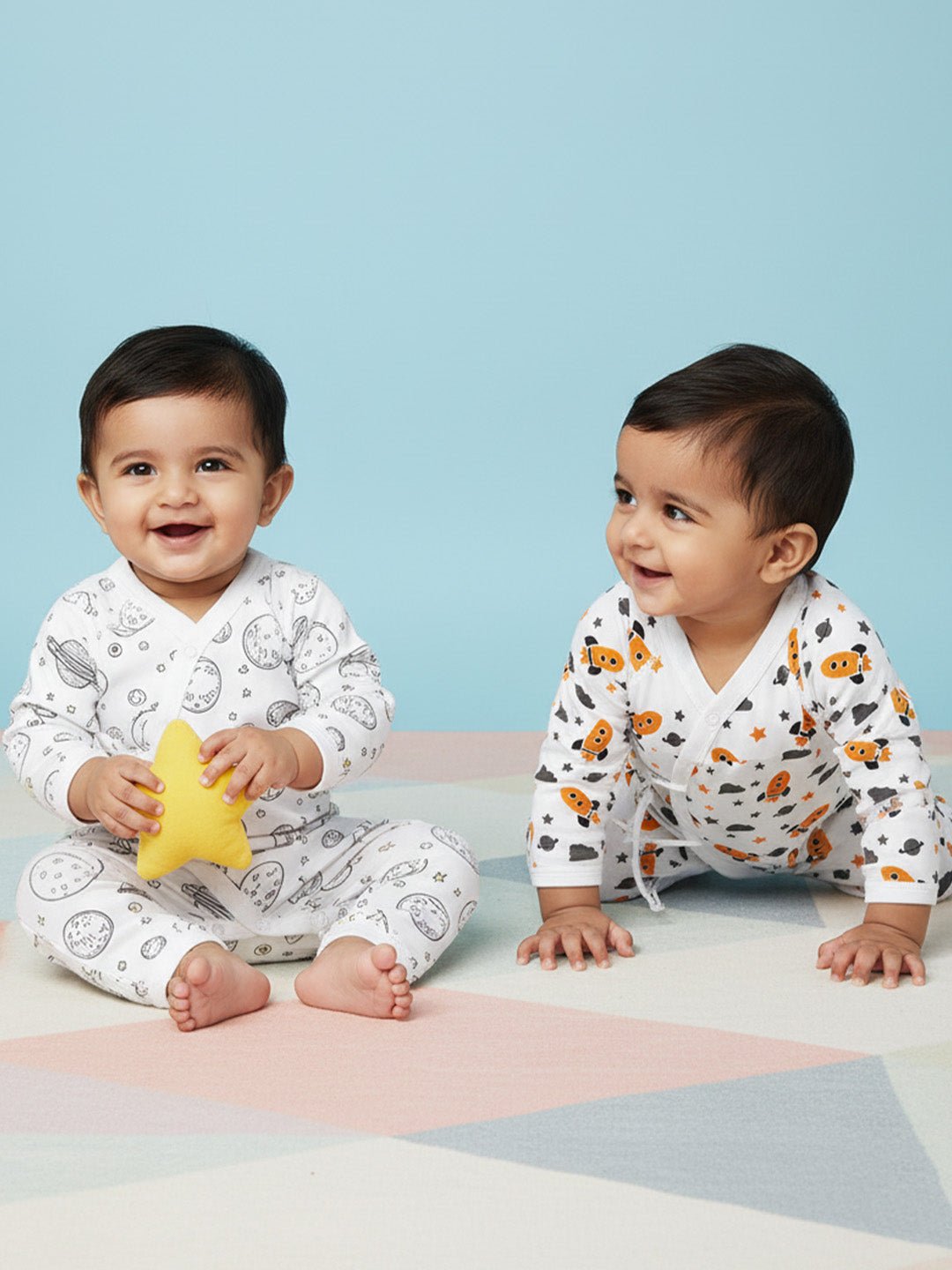  Print Party Infant Jabla Style Romper Combo 2-Pack