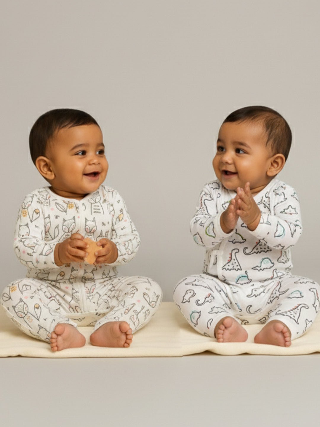  Wild Wonders Infant Jabla Style Romper Combo 2-Pack