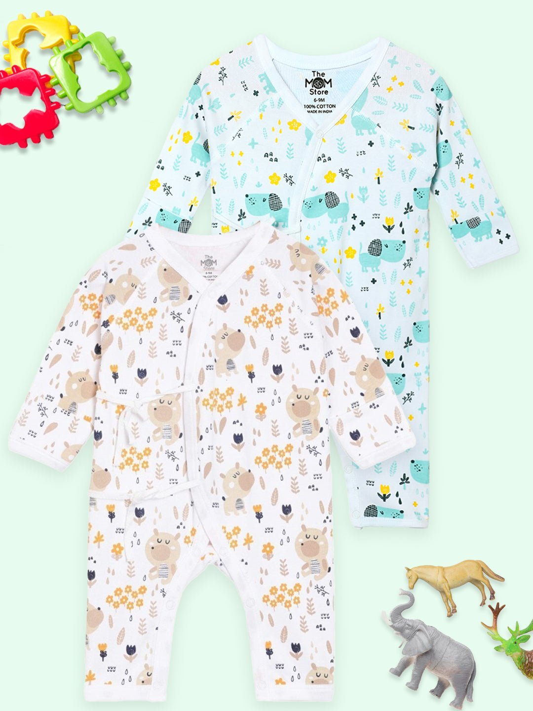  Wild Wonders Infant Jabla Style Romper Combo 2-Pack
