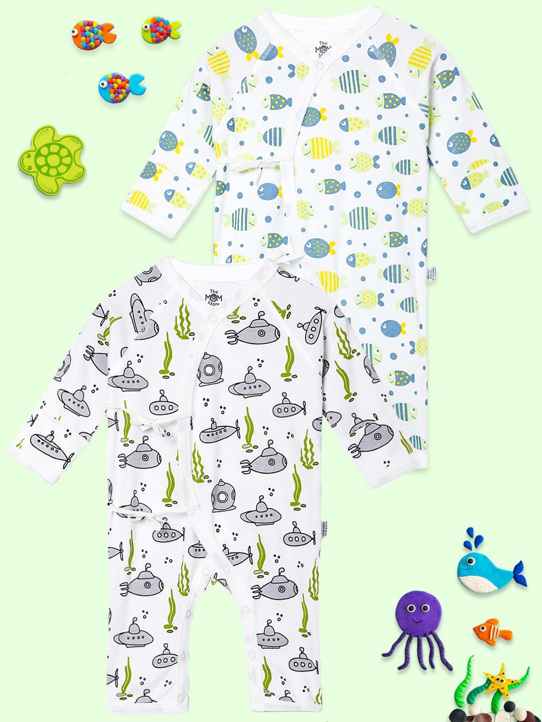  Wild Wonders Infant Jabla Style Romper Combo 2-Pack