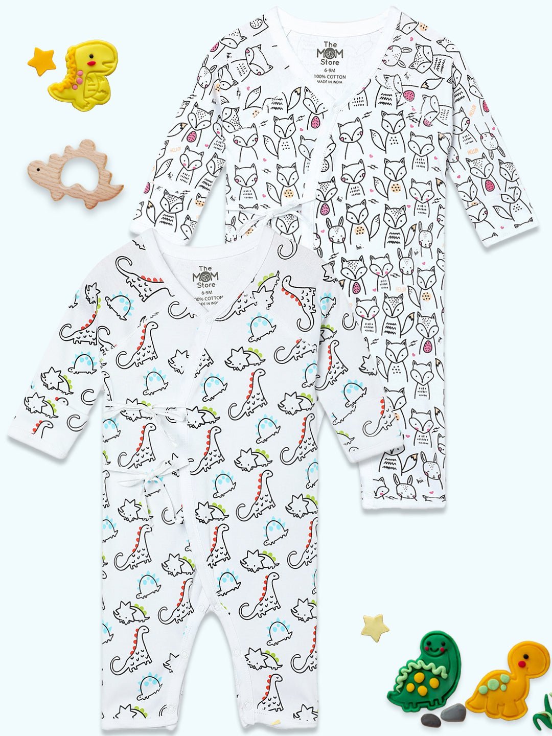  Wild Wonders Infant Jabla Style Romper Combo 2-Pack