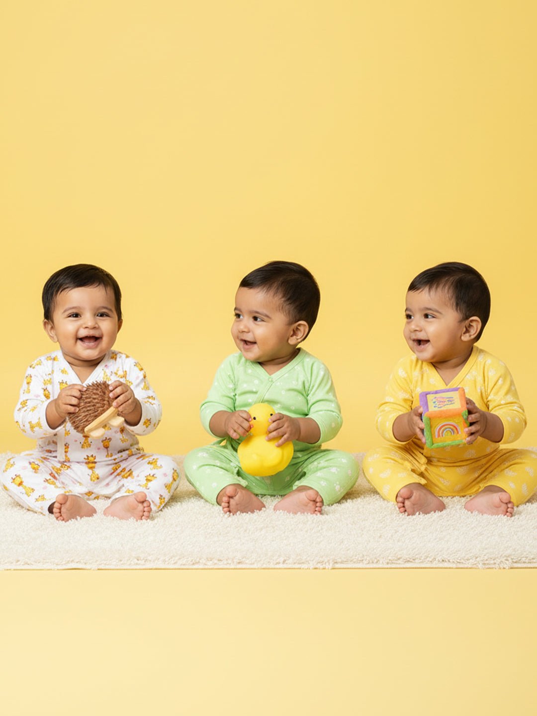  Color Rush Infant Jabla Style Romper Combo 3-Pack