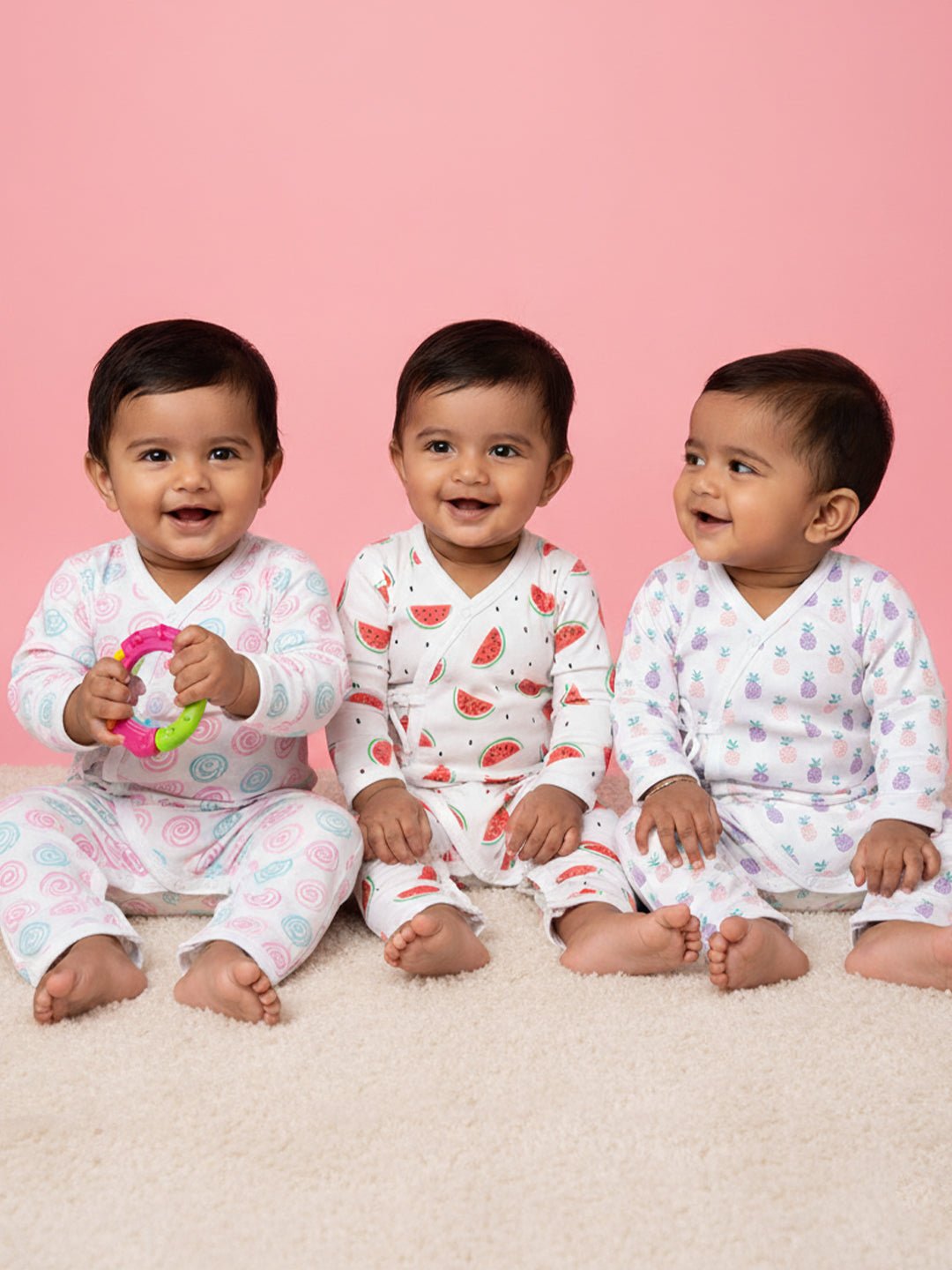  Print Party Infant Jabla Style Romper Combo 3-Pack