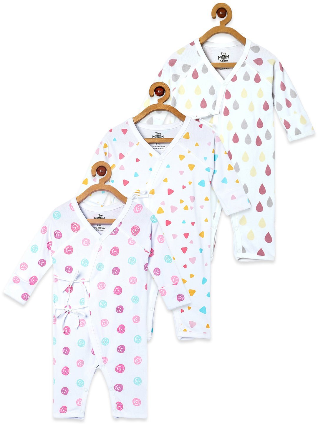  Print Party Infant Jabla Style Romper Combo 3-Pack