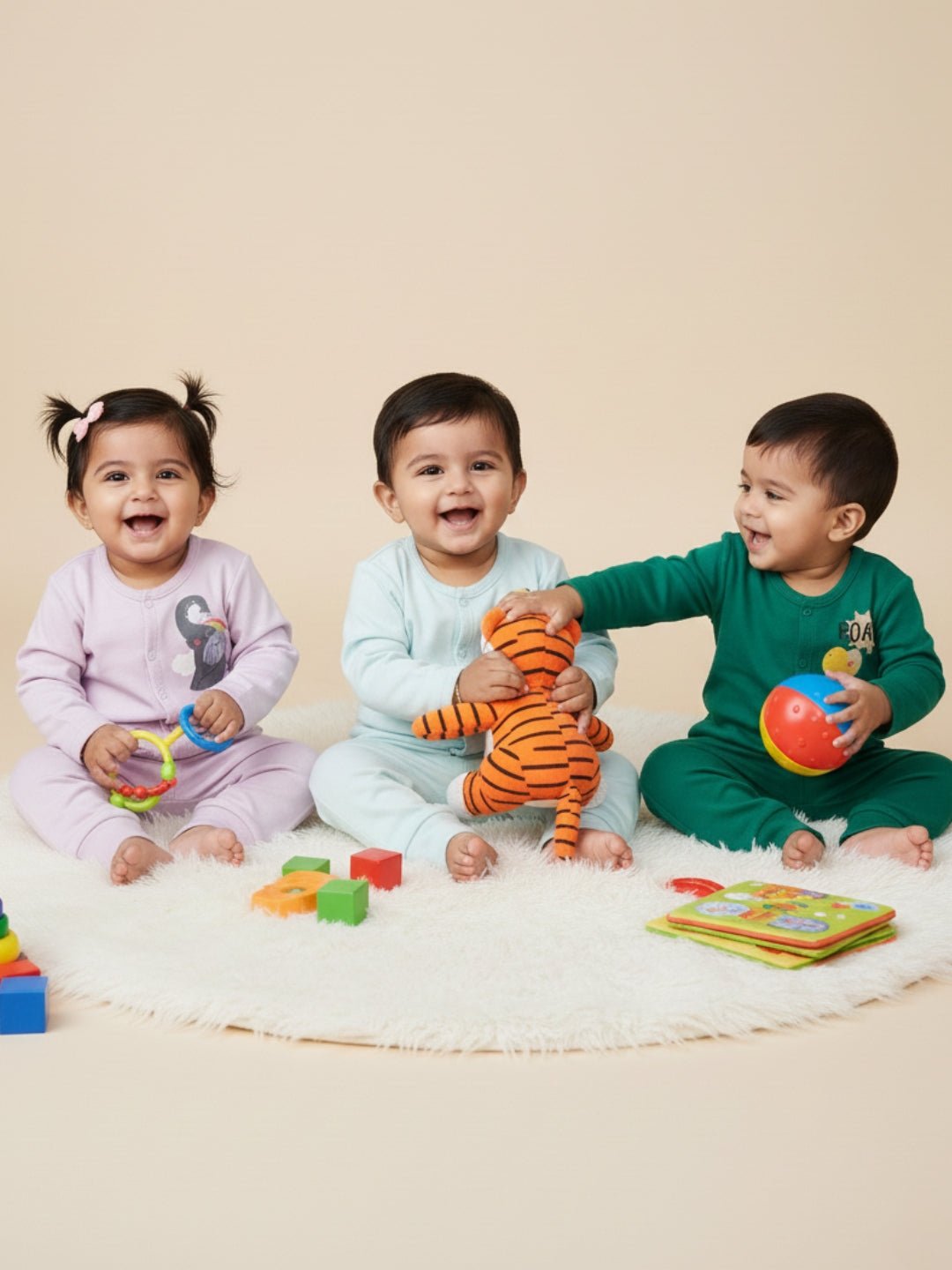  Dino Roar Hello World & Keep Smiling Infant Set 3-Pack