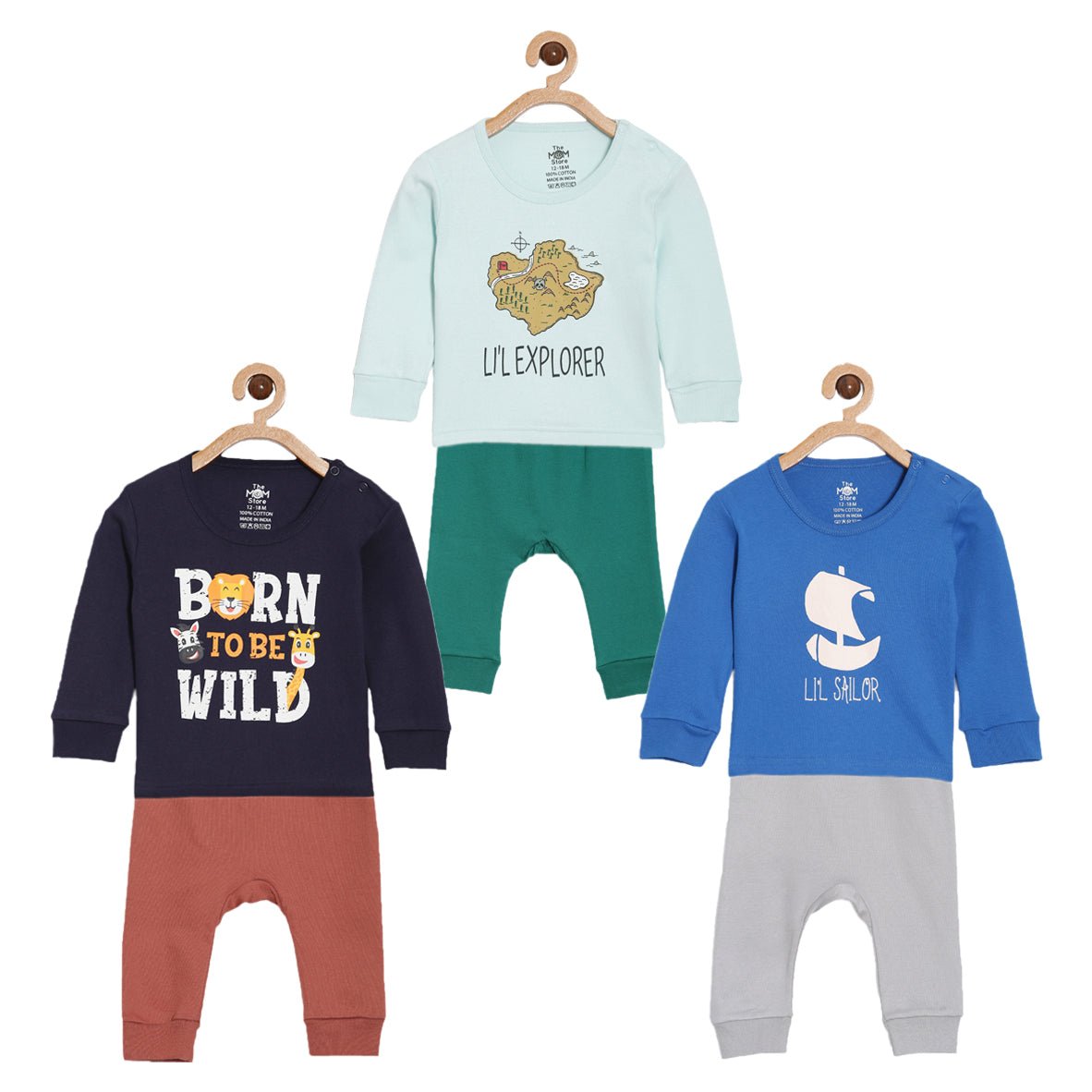  Little Sailor Born To Be Wild Infant Set Combo 3-Pack
