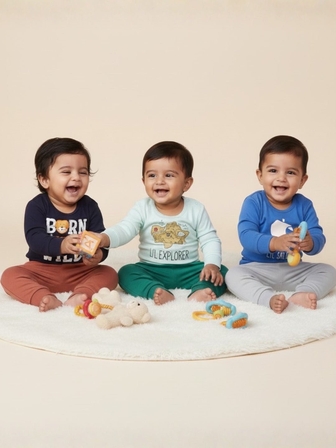  Little Sailor Born To Be Wild Infant Set Combo 3-Pack