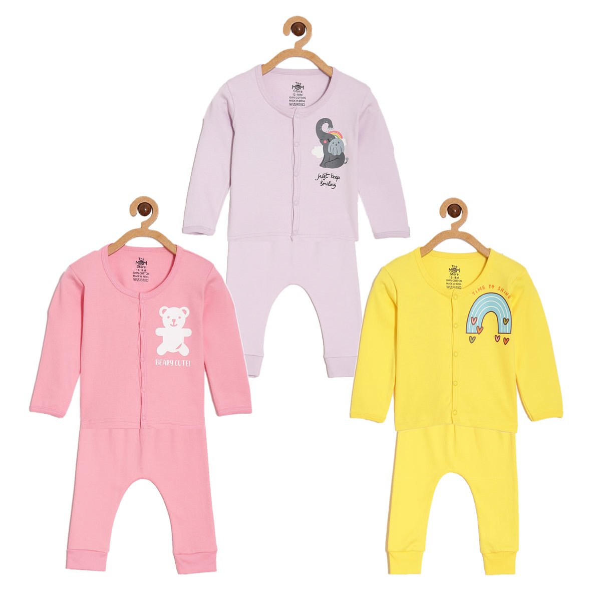  Time To Shine Keep Smiling & Beary Cute Infant Set 3-Pack