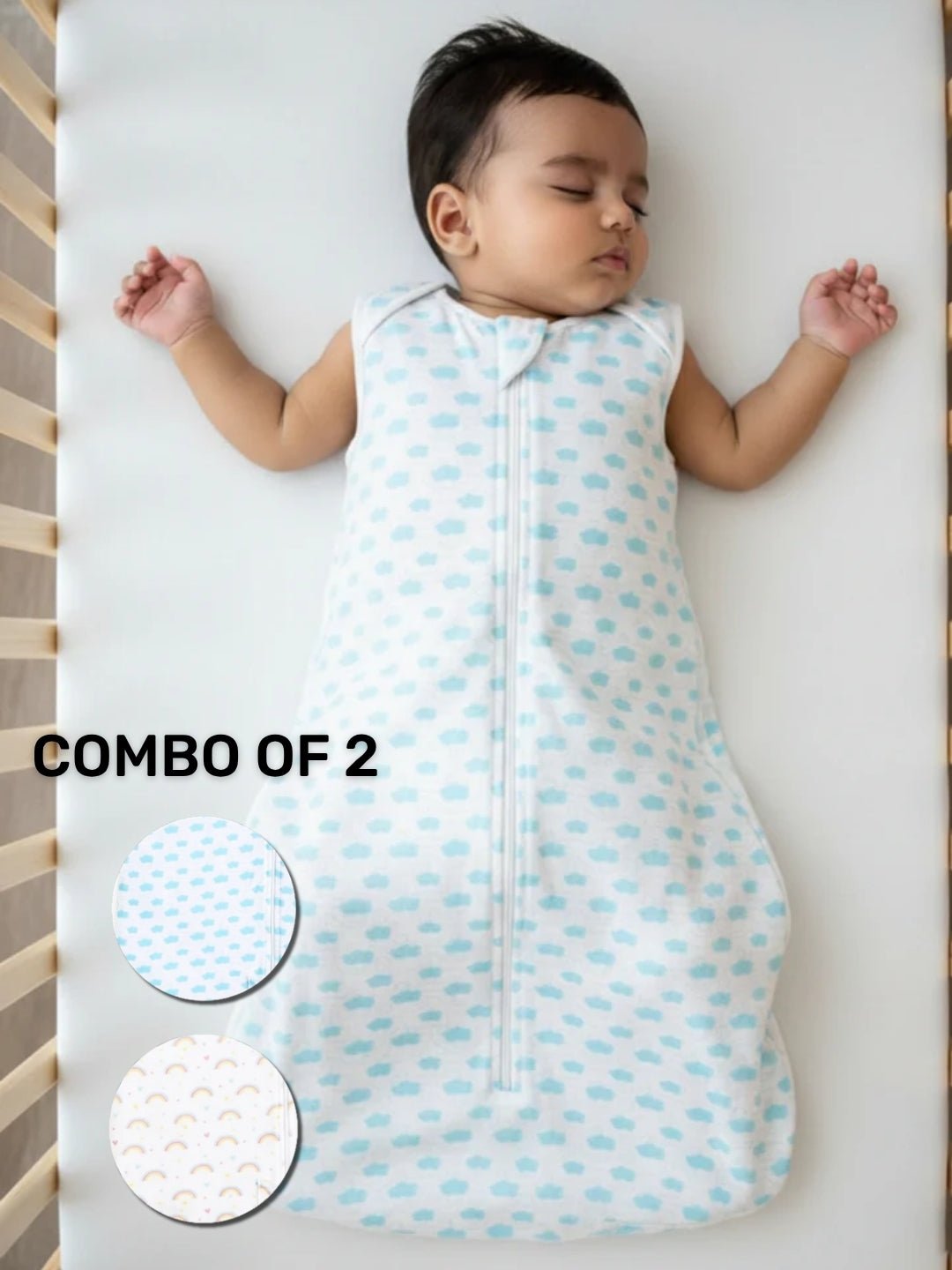 Combo Of 2 Infant Happy Cloud Magic Bow Sleeping Bag Set