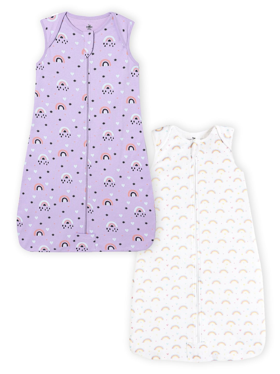 Lavender Twinkle and Magic Bow 2 PC Kids Cotton Baby Sleeping Bag