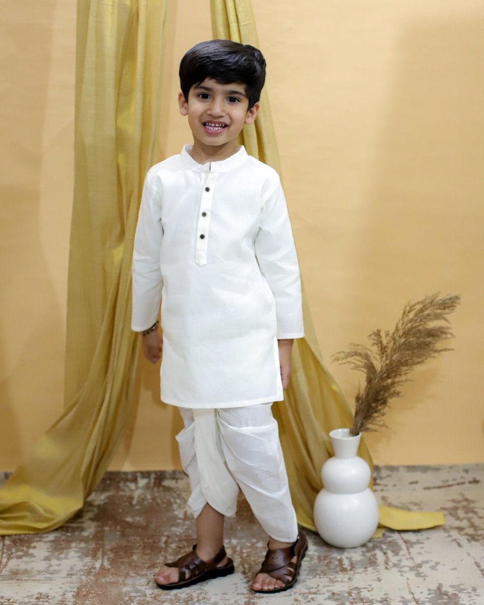 Ivory Elegance Dhoti Kurta Boys Set