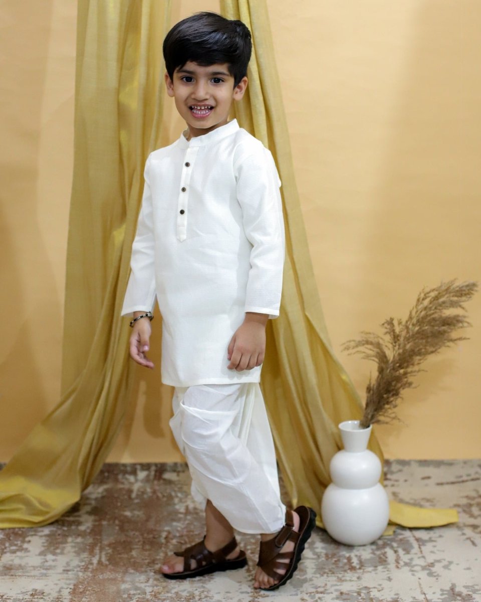 Ivory Elegance Dhoti Kurta Boys Set