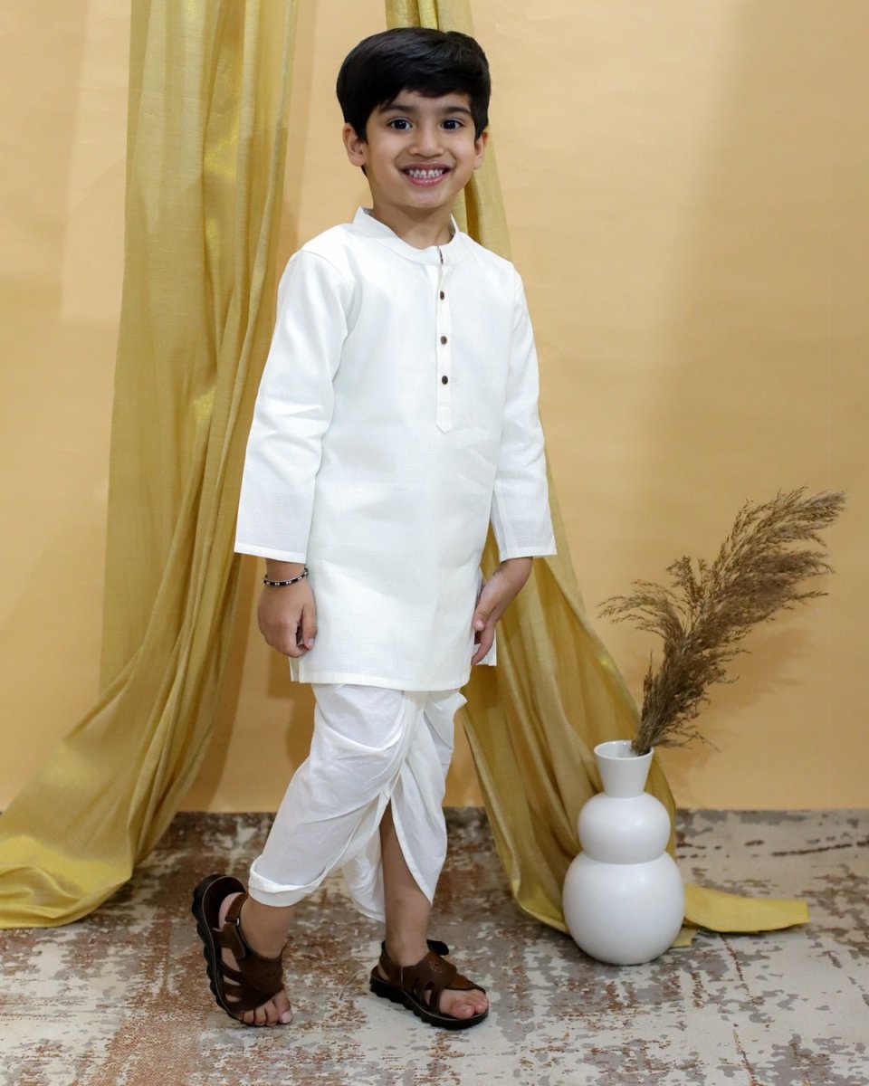 Ivory Elegance Dhoti Kurta Boys Set