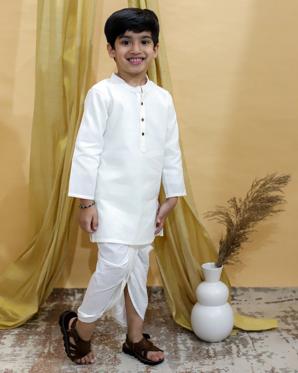 Ivory Elegance Dhoti Kurta Boys Set